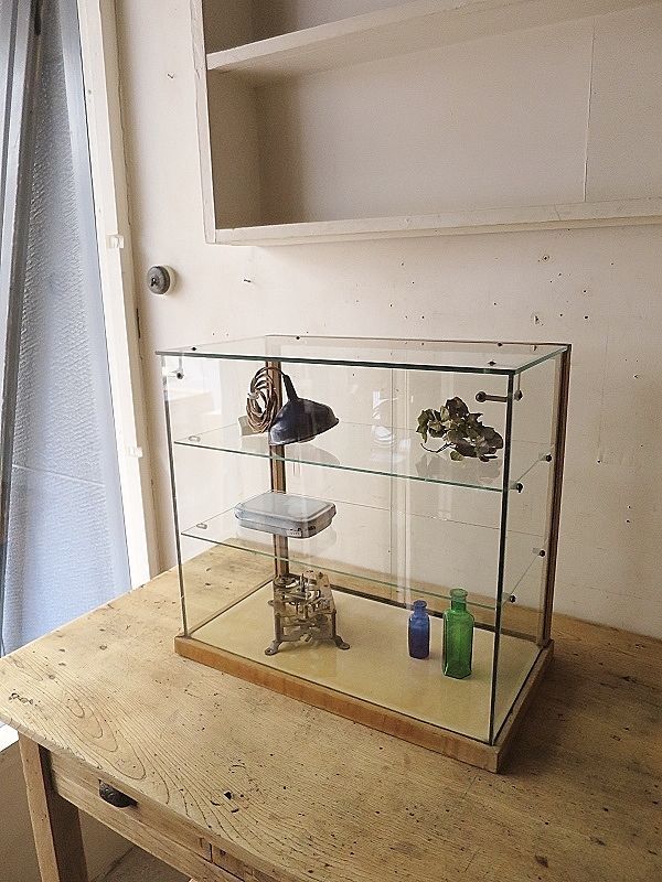 木枠付き卓上ガラスケース - 古道具＋original‐紫山‐ shizan