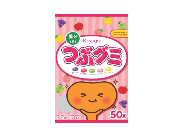 春日井つぶグミ50g※軽（ご注文単位6個）【直送品】 包装用品・店舗用品