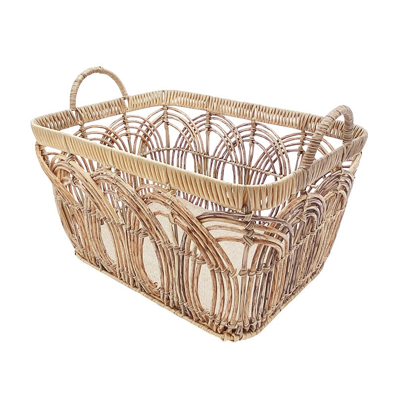 ダイカイ トーク ペタル フェイクPEPP ラタンバスケット 長方形L