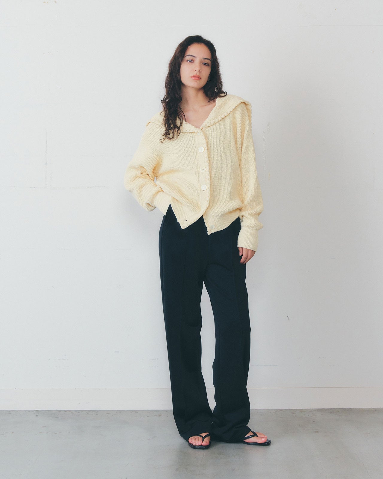 SAILOR COLLAR KNIT CARDIGAN – Shinzone