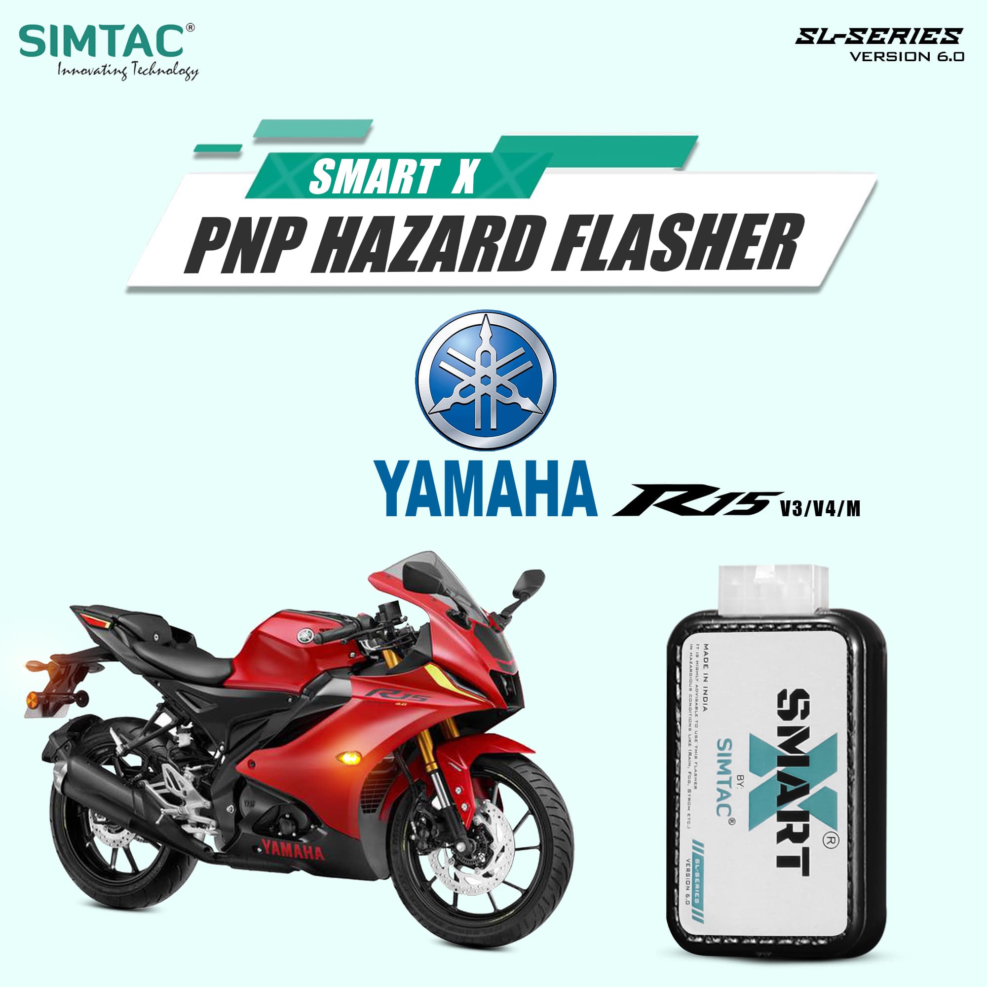 Simtac smart-x hazard flasher for yamaha r15 V3 V4 M (VGR-SL6