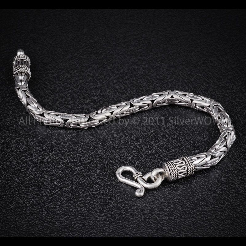 Byzantine Bali Silver Bracelet - 6mm Wide | Silverwow.net – SilverWow™