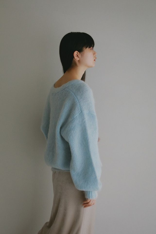 CASA FLINE - モヘアニットカーディガン (ブルー) | Sir online store