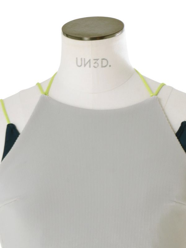 UN3D. - LAYERED BRA TOP / レイヤードブラトップ (グレー) / 水着