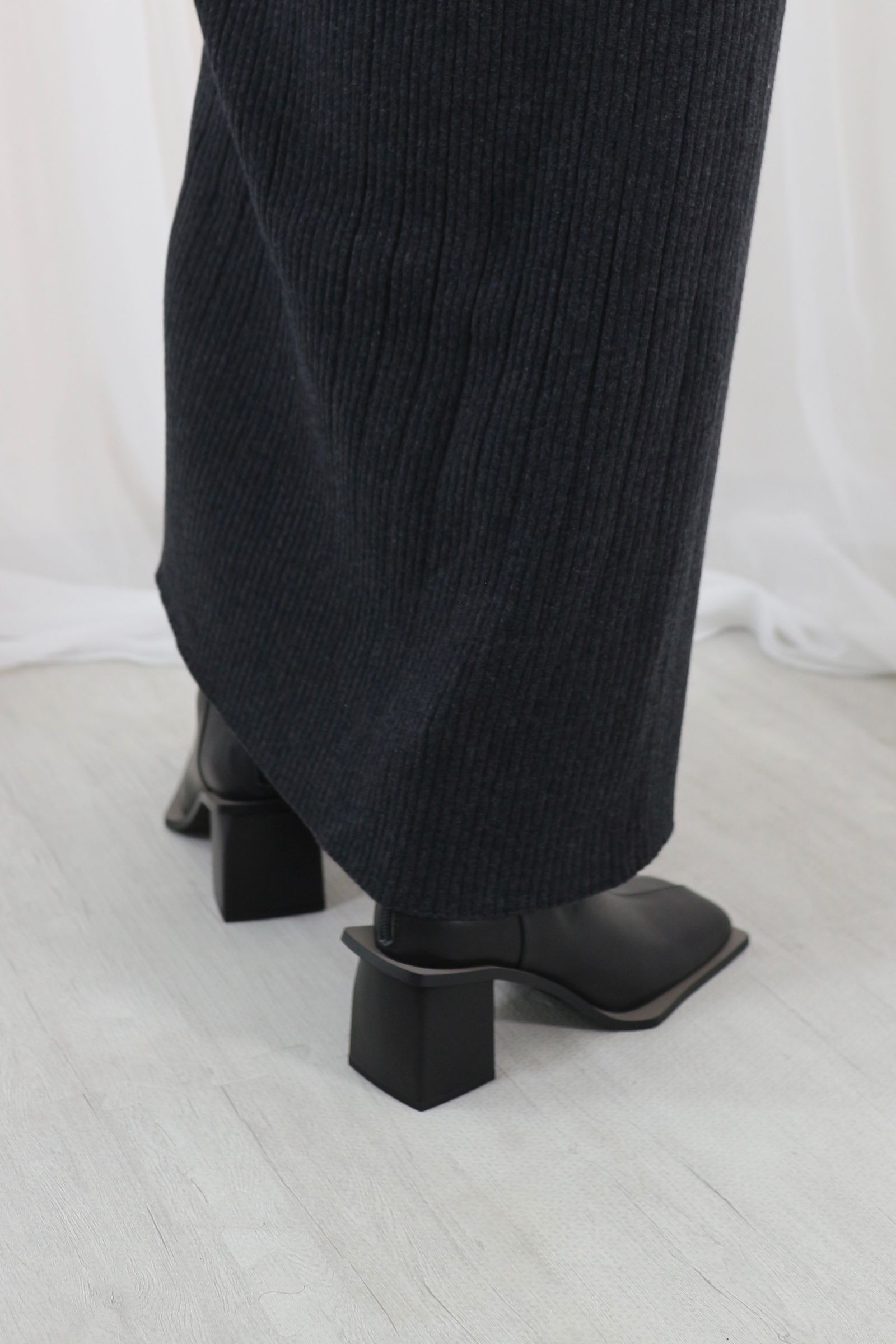 UN3D. - WIDE SQUARE SHORT BOOTS / ワイドスクエアショートブーツ