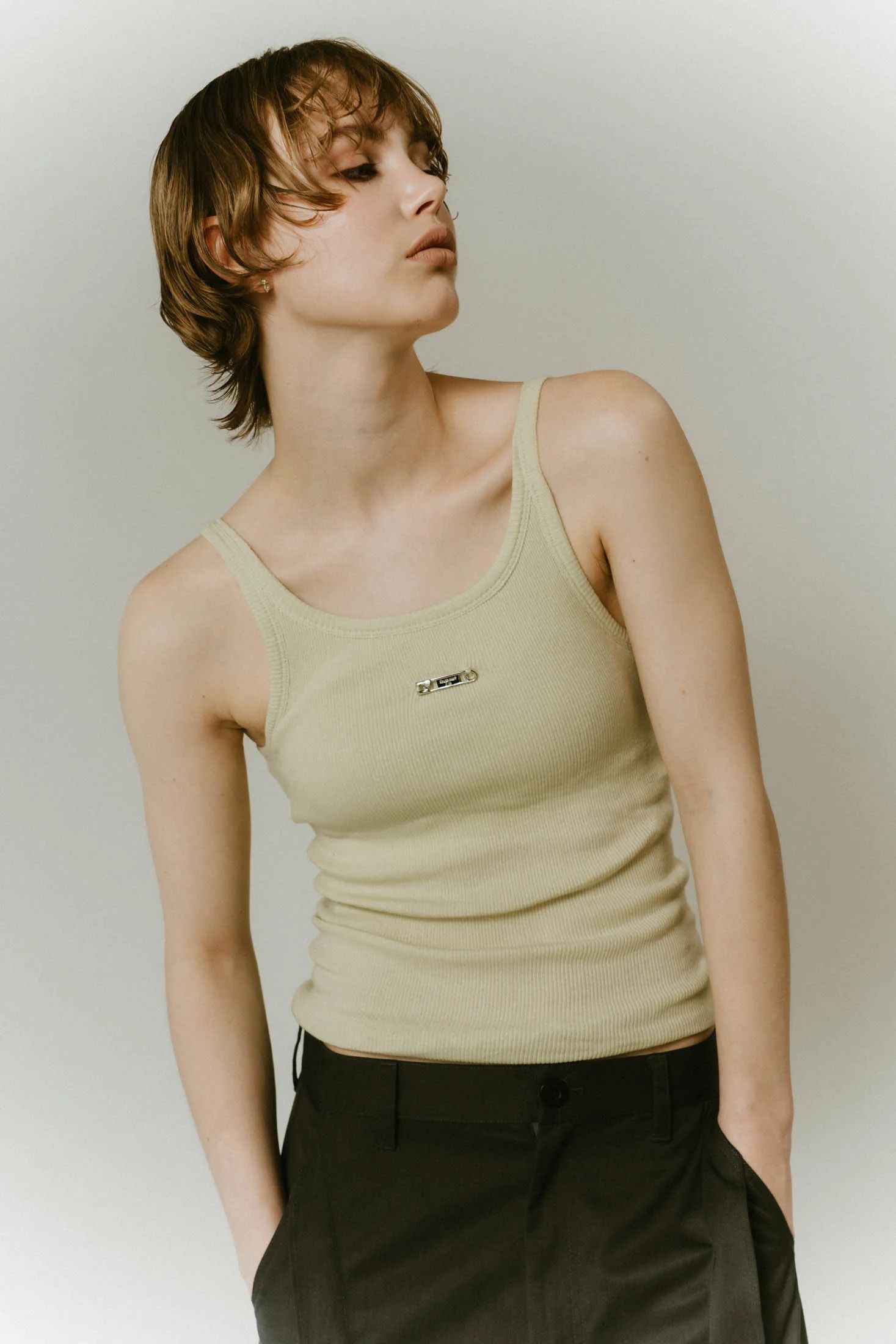 Knuth Marf - 【KnuthMarf × PALM】cap in rib tank top / カップイン