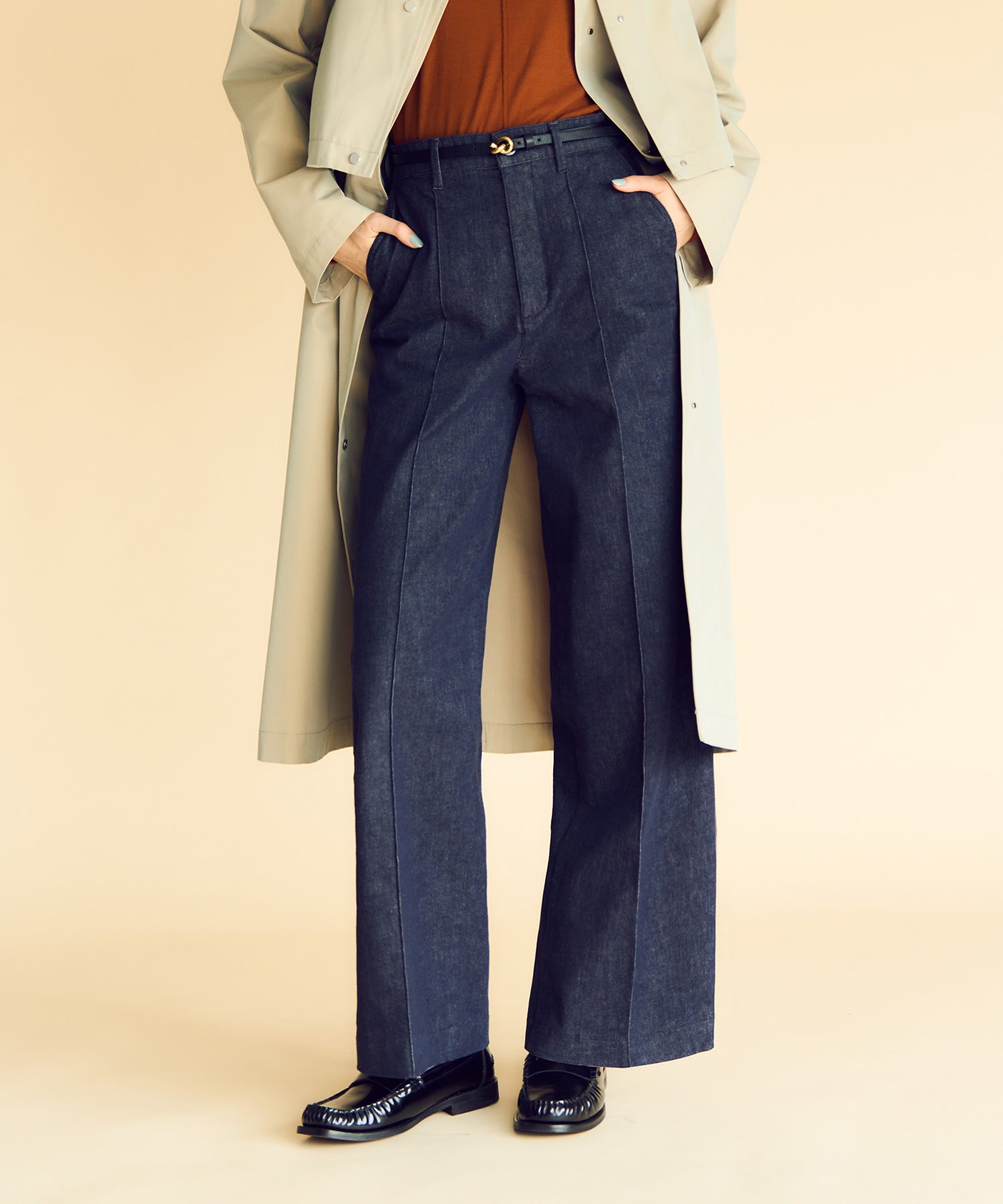 YANUK】ピンタックストレート インディゴ – Sirin Online Store