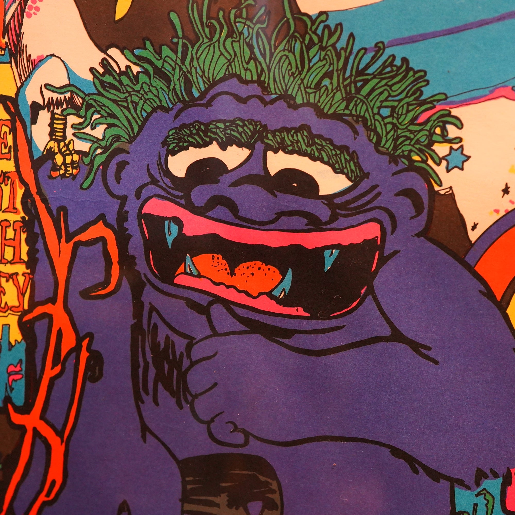 1970's ブラックライトポスター Yea, Though I Walk Thru the Valley