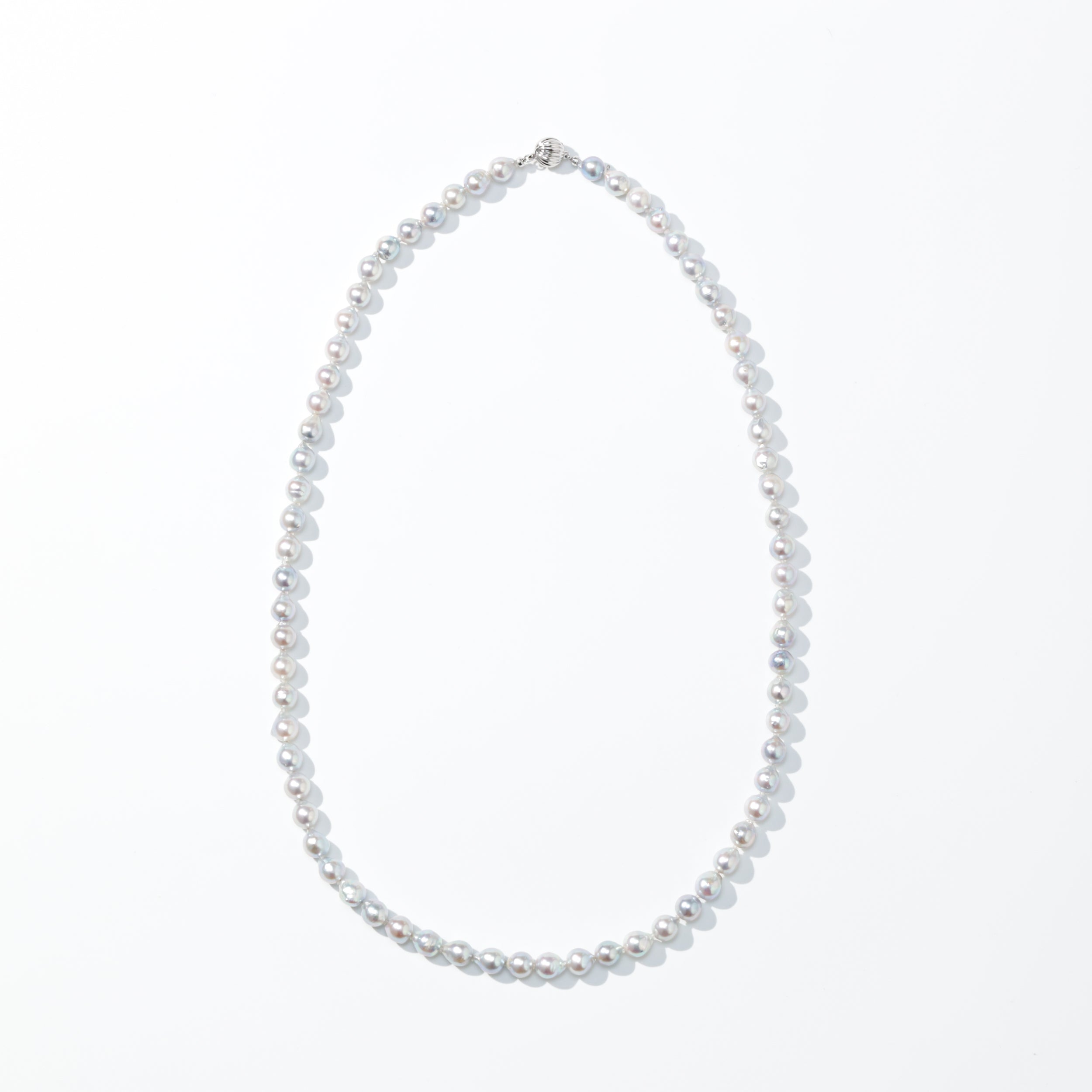 Luminous】セミバロックパールネックレス [SV925]