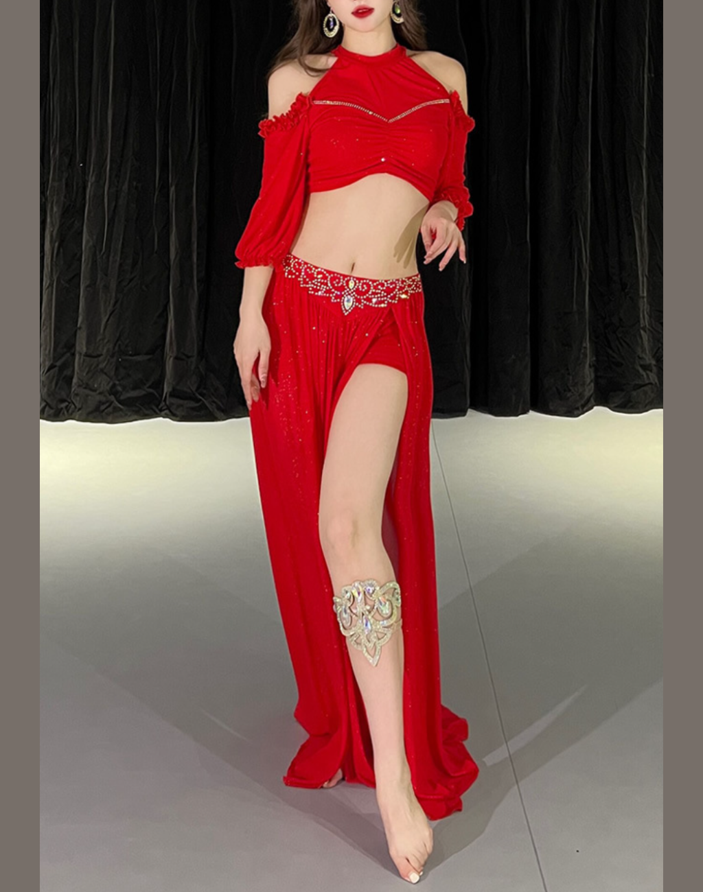 送料無料】即納 ベリーダンス レッスン着 レッスンウェア セットアップ