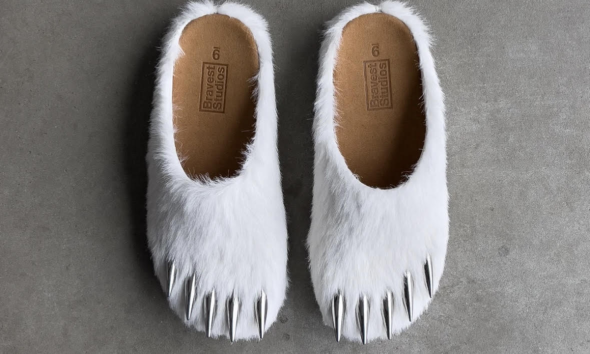 Bravest Studios White Bear Claw Mule - Premium Streetwear Footwear