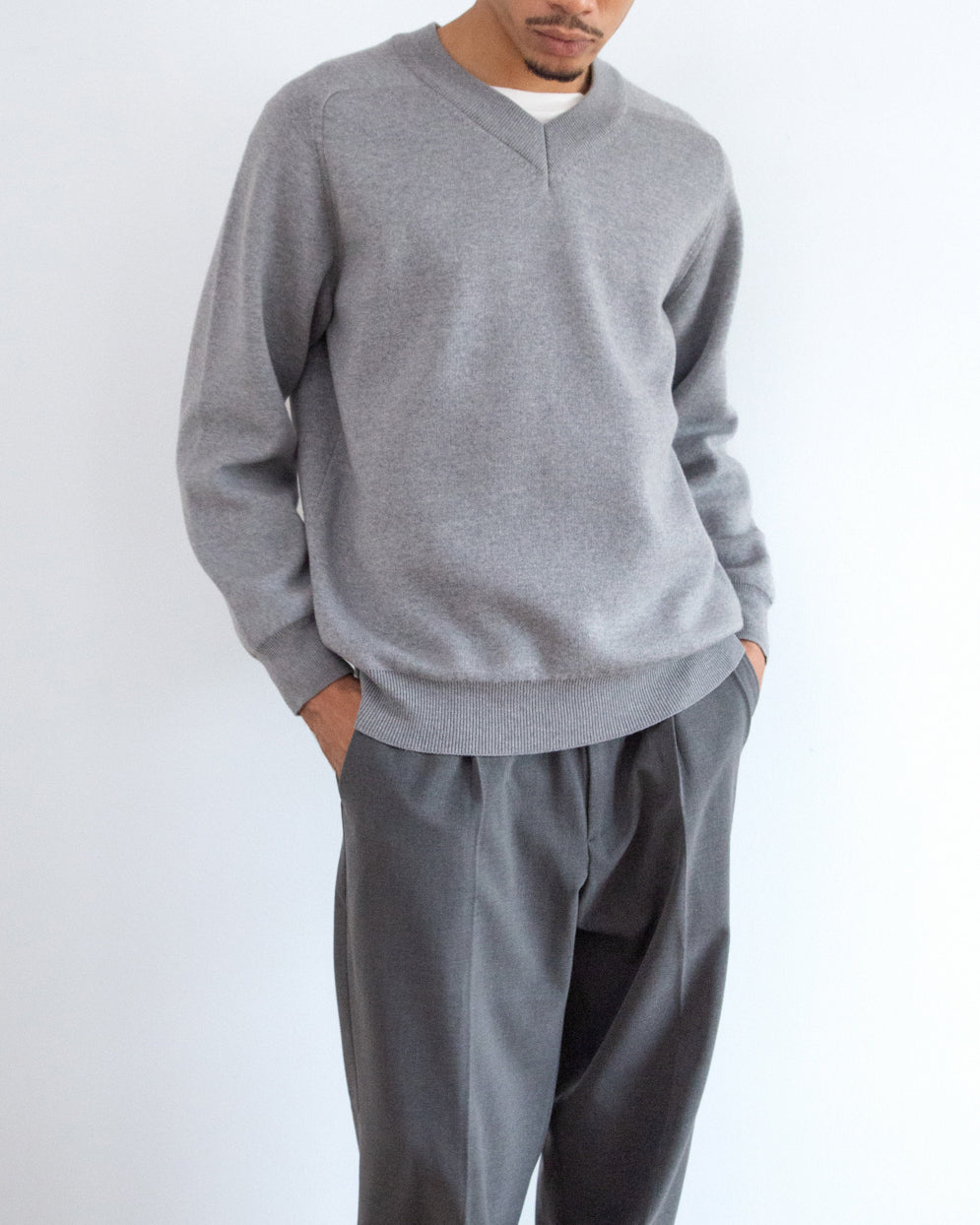 12G天竺 ダブルフェイス セミラグランVネック SL10W-704