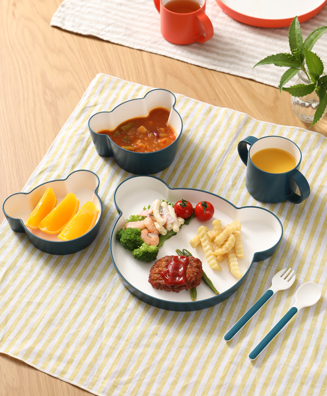 子ども用食器セット キッズディッシュ ギフトボックス カトラリー ベア