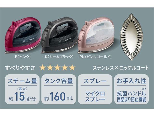 パナソニック Panasonic コードレススチームアイロン カルル NI-WL708