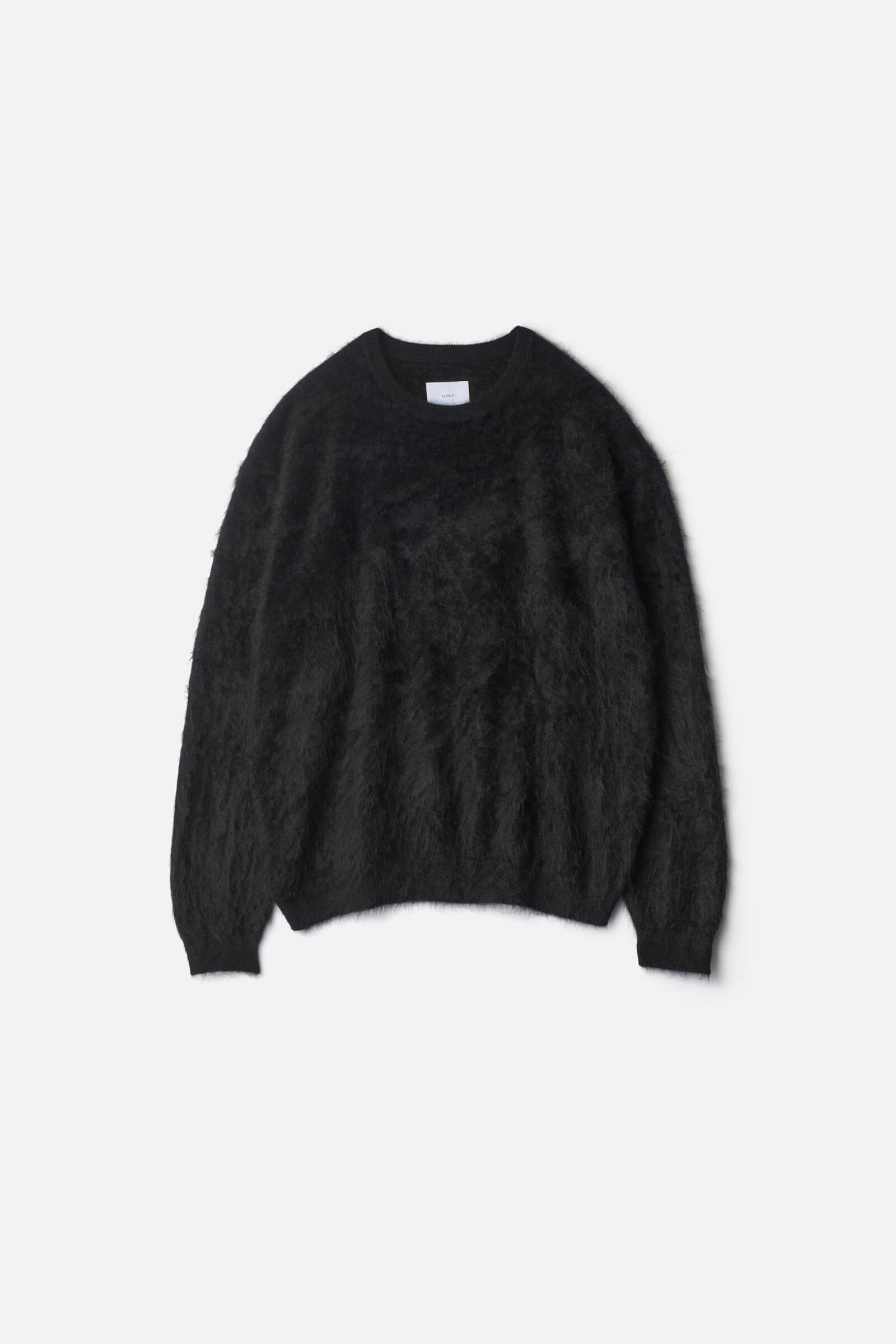 CASHMERE SHAGGY KNIT CREW NECK LS – ssstein