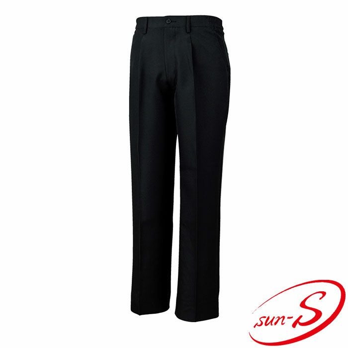 AM61131 男女兼用ワンタックパンツ（裾上げ機能付） SUN-S サンエス