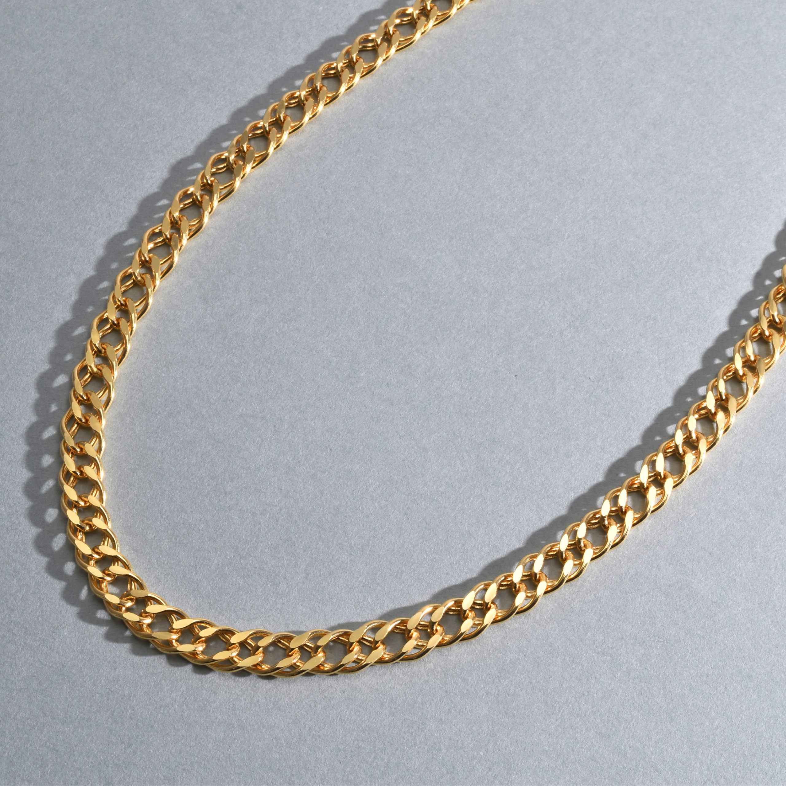 K18 18金 中空 喜平ネックレス 2面ダブル 3.9mm幅 38cm~80cm 引輪