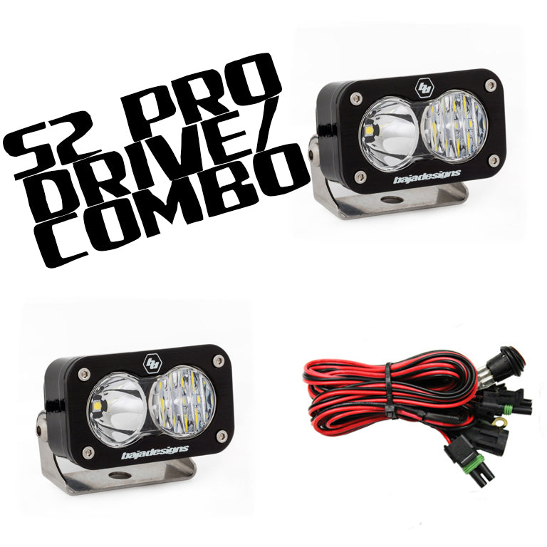 Baja Designs S2 Pro LED Lights (Set of 2) - Powerful Off-Road
