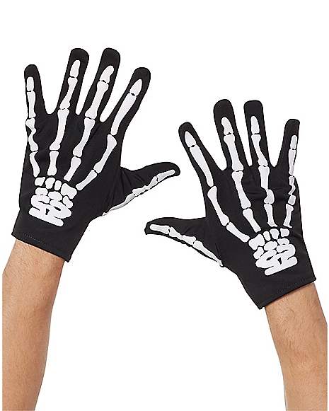 Black Skeleton Gloves - Spirithalloween.com