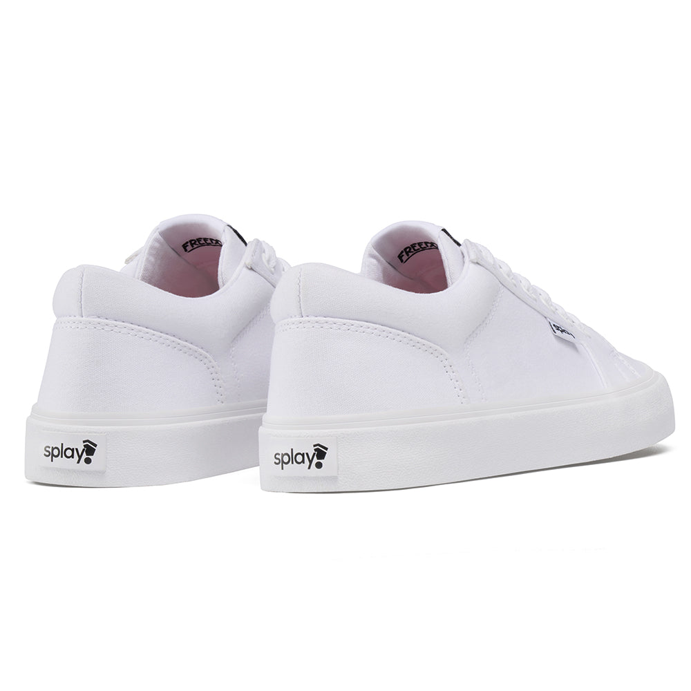REV LT Canvas Salt Lake – Clean White Canvas Barefoot Skate Shoes
