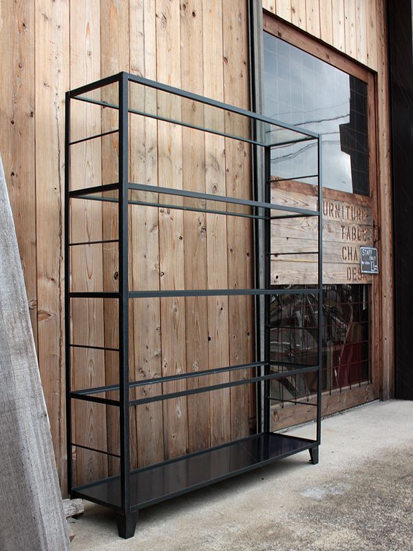 ≪シェルフ≫【アイアンシェルフ/5段 ガラス棚/GLASS】 IRSH-009