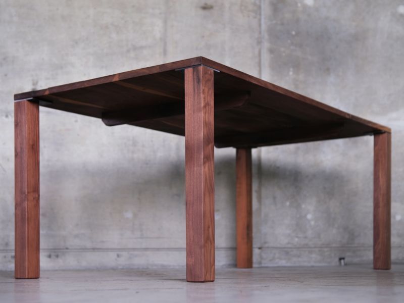 ≪テーブル≫【木脚ダイニングテーブル 無垢ウォールナット/サイズ