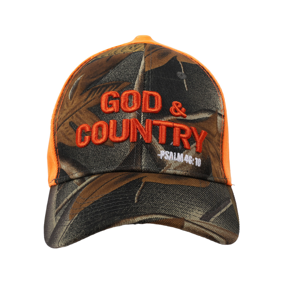 Hat - Camo & Orange - God & Country | Swanson Inc.