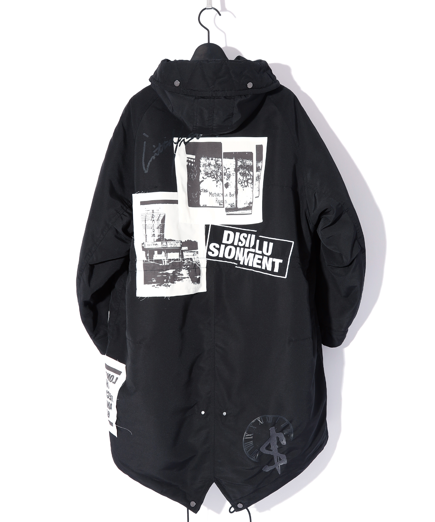 FISHTAIL MODS COAT (GRAPHIC)［BLACK］ | SWITCHBLADE