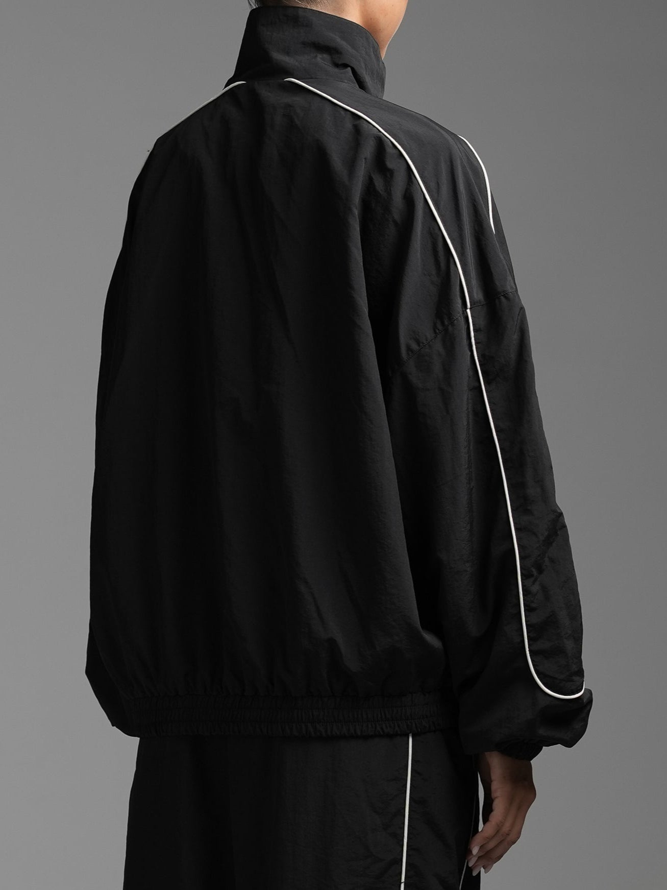 Black Oversized Track Jacket | SWT Active