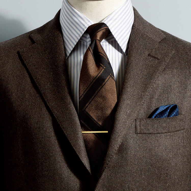 イタリアブランドREDA紺チェックスーツ-福岡天神店スーツコレクション