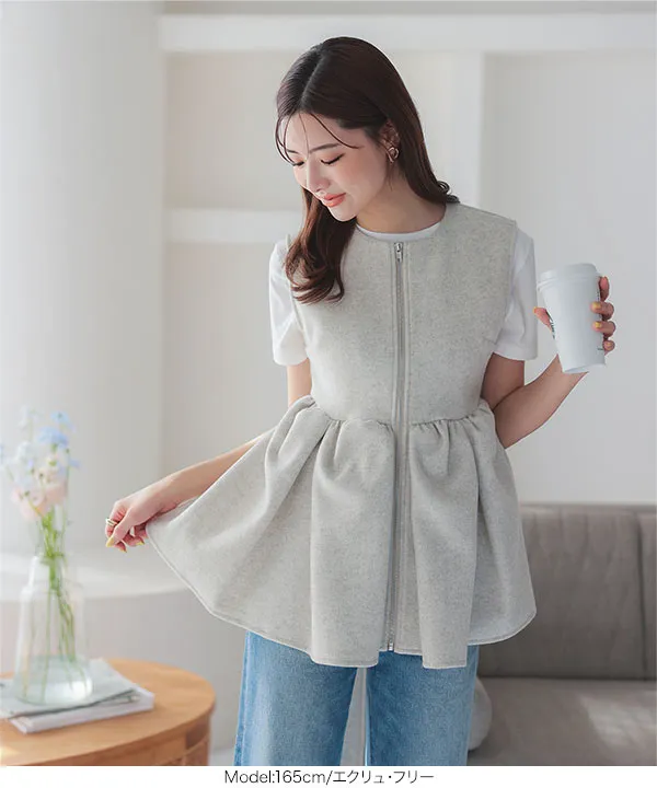 ボリュームシルエットジレジャケット [C7018] - レディース