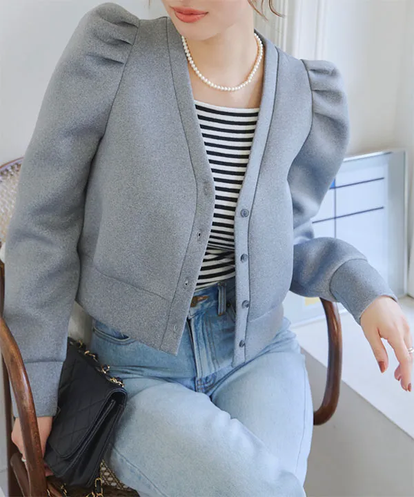 ダンボールパワーショルダーカーディガン [C7338] | SALE