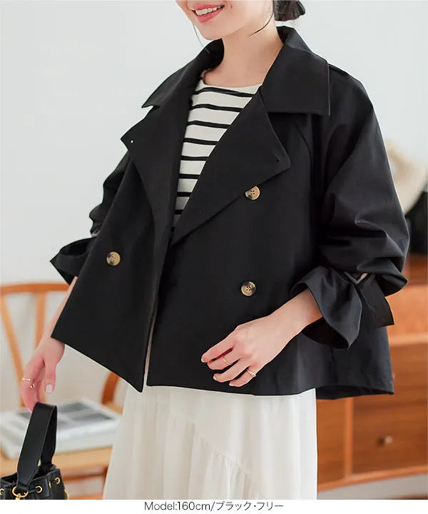 2wayキャンディスリーブショートトレンチ [K1275] - レディース