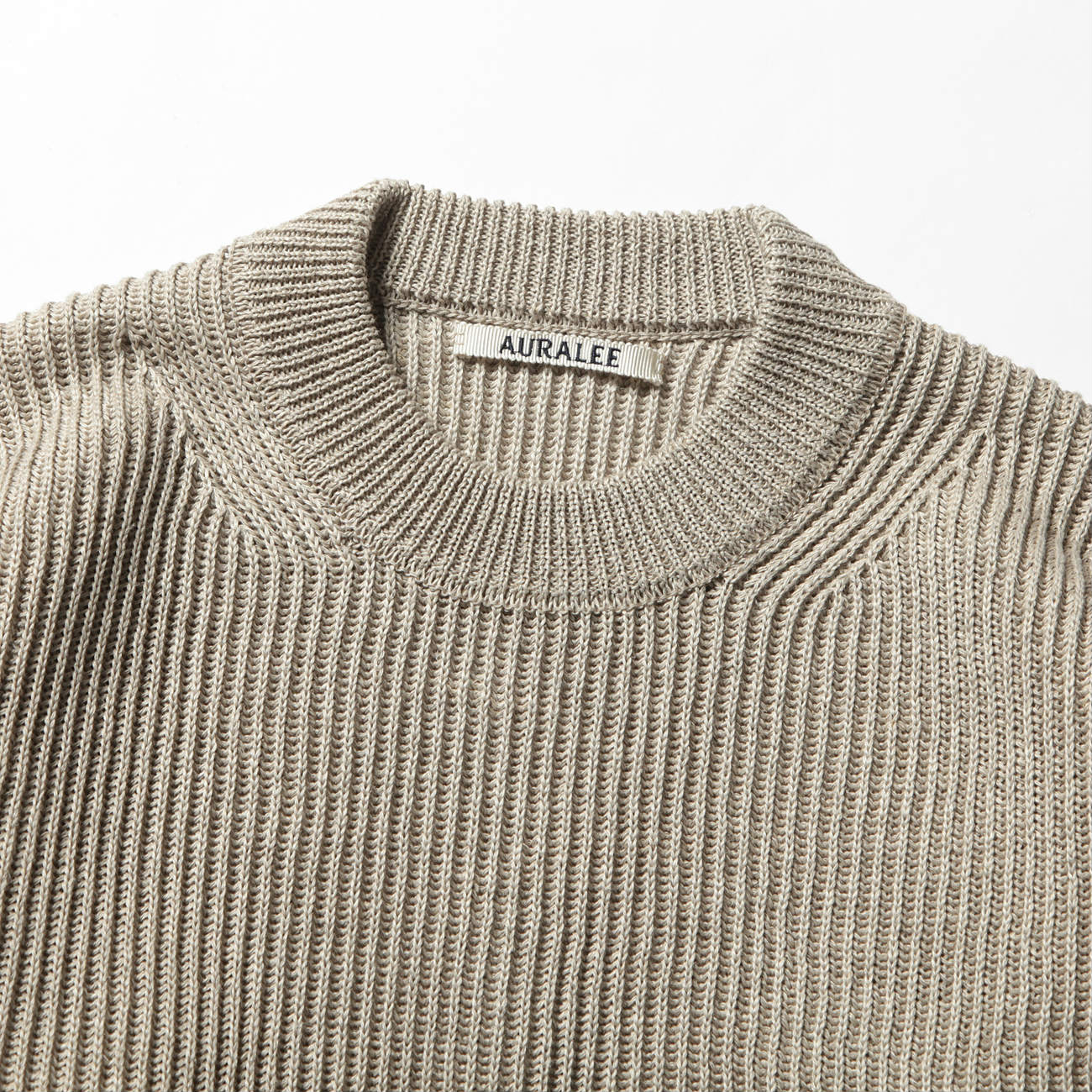 AURALEE / オーラリー | HEMP RIB KNIT BIG P/O (メンズ) - Natural
