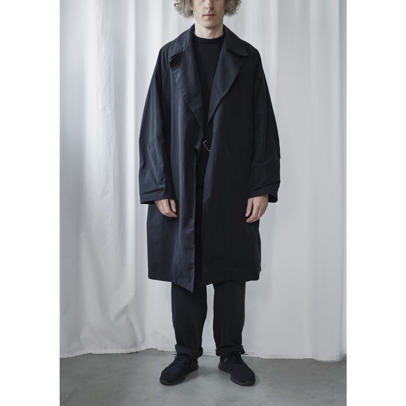 COMOLI / コモリ | コットンナイロン タイロッケンコート - Black