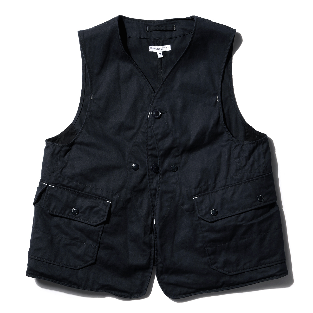 ENGINEERED GARMENTS | Upland Vest - 7oz Cotton Twill - Dk.Navy