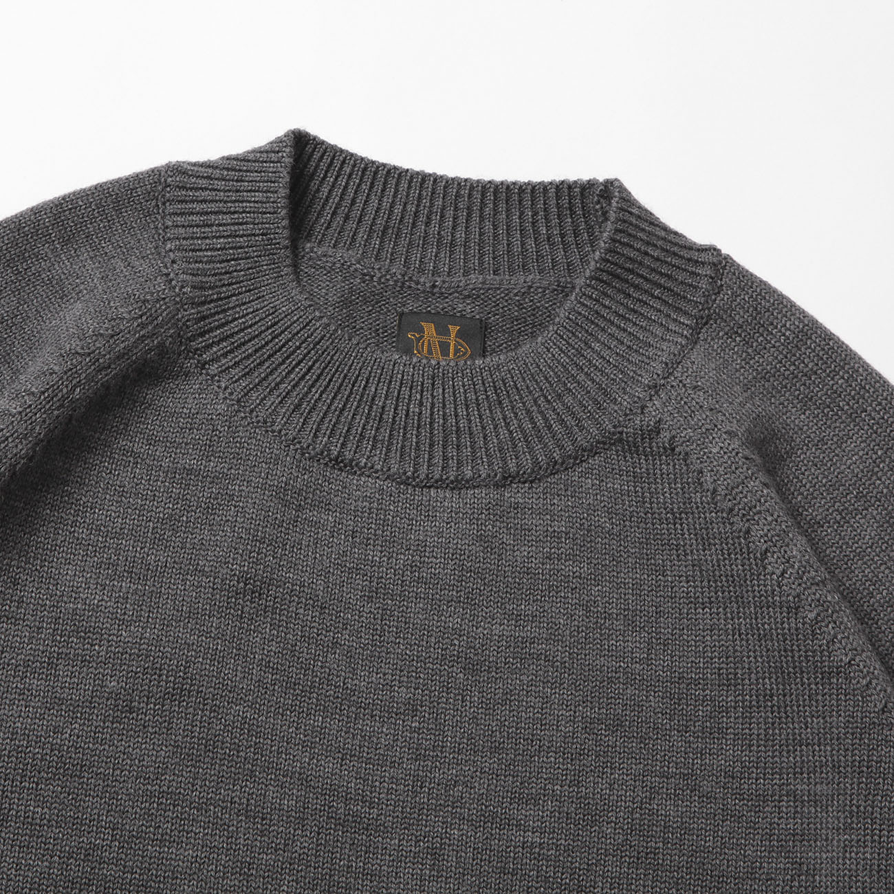 BATONER / バトナー | AGING WOOL CREW NECK (メンズ) - Gray | 通販
