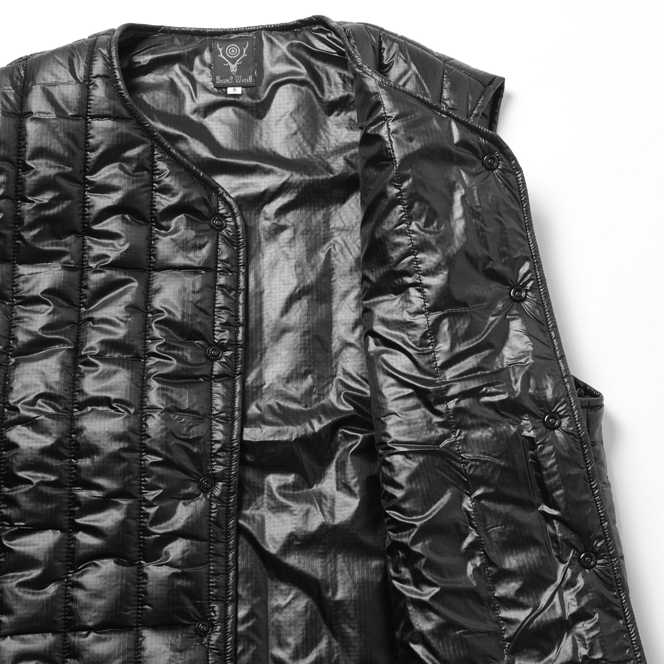 South2 West8 / サウスツーウエストエイト | Quilted Crew Neck Vest