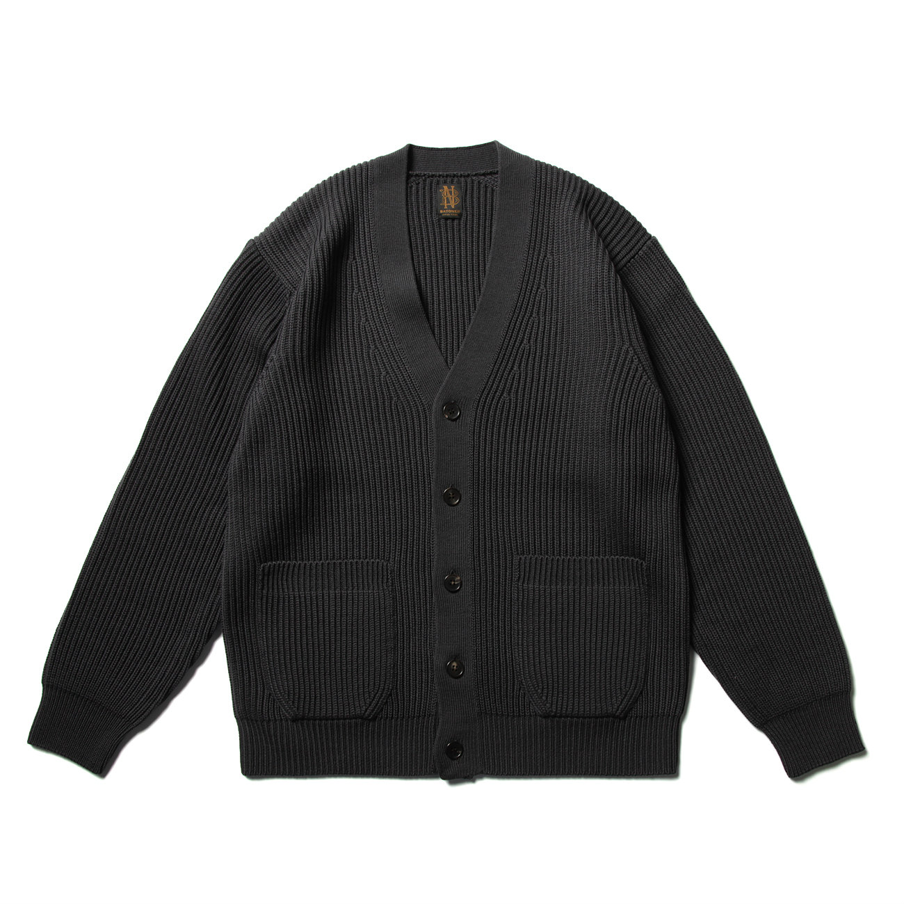 BATONER / バトナー | SIGNATURE RIB V-NECK CARDIGAN (メンズ) - D