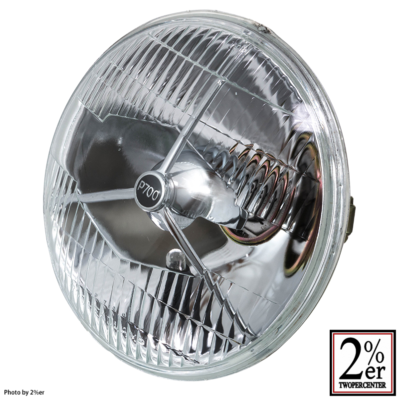 スリーポイントヘッドライトレンズ ルーカスタイプ7インチ H4 / 2％er