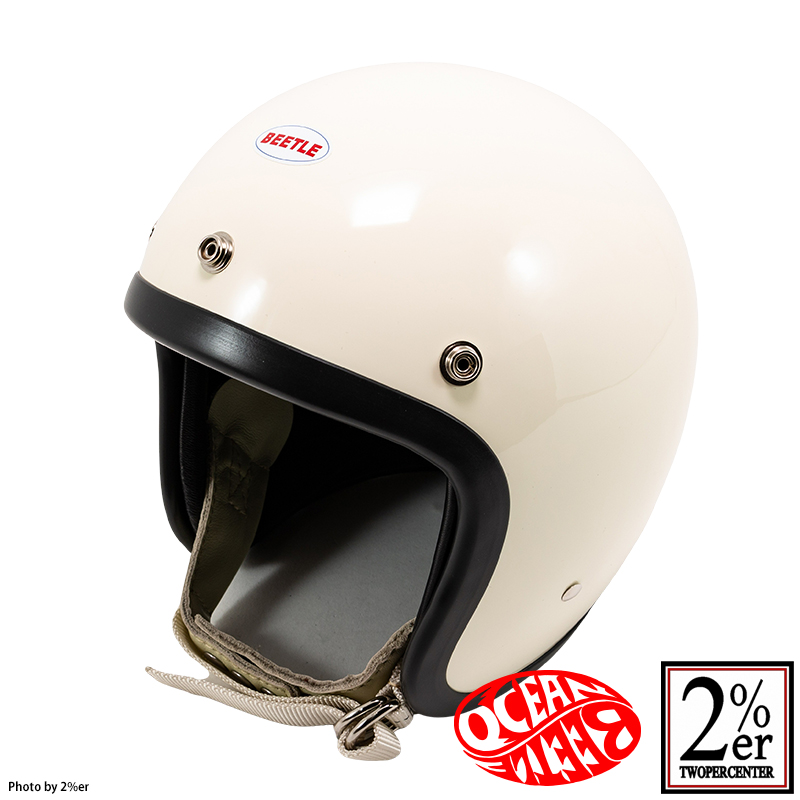 廃盤]オーシャンビートル 500TX-2 ジェットヘルメット アイボリー