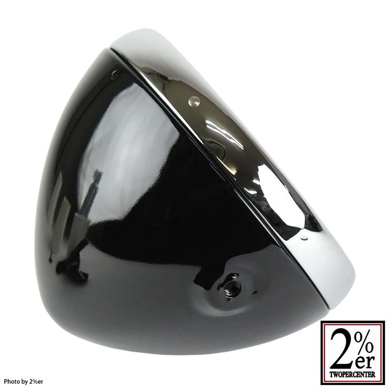 7インチ ルーカスタイプヘッドライトケース ブラック / 2％er