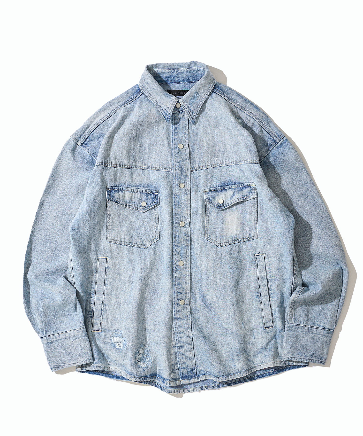 ダメージリペアデニムシャツ
