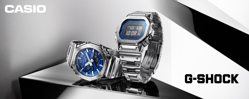CASIO カシオ G-SHOCK Gショック ソーラー フルメタル ブルー シルバー