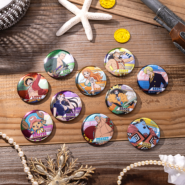ワンピース】『MUGIWARA STORE ARTS』メタル缶バッジ（全10種ランダム1