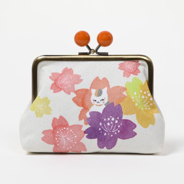 IP】[30%OFF]夏目友人帳 ニャンコ先生 桜柄 がま口ポーチ -の商品詳細