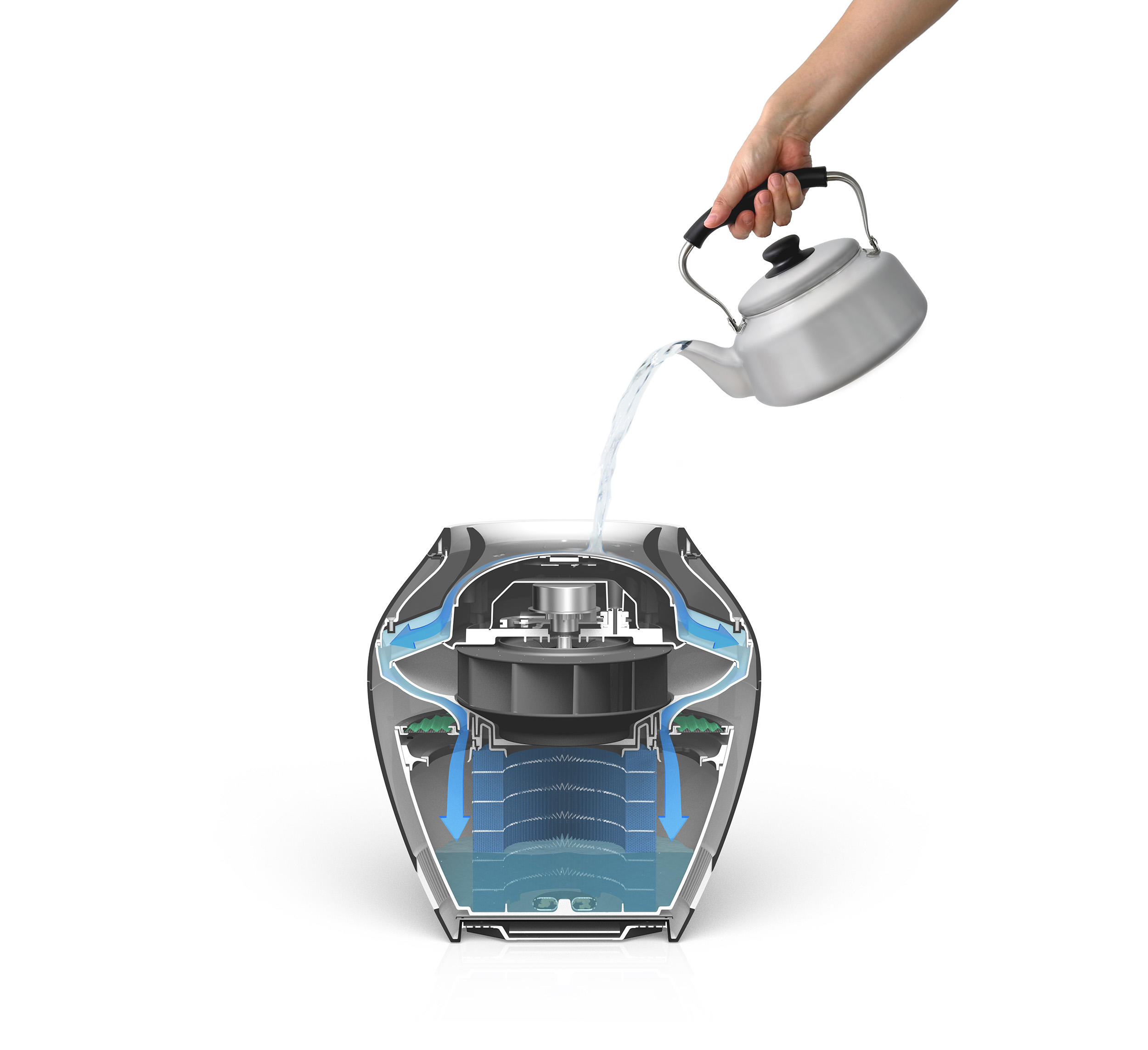 □BALMUDA (バルミューダ) 加湿器 Rain (レイン) ERN-1100SD-WK -の