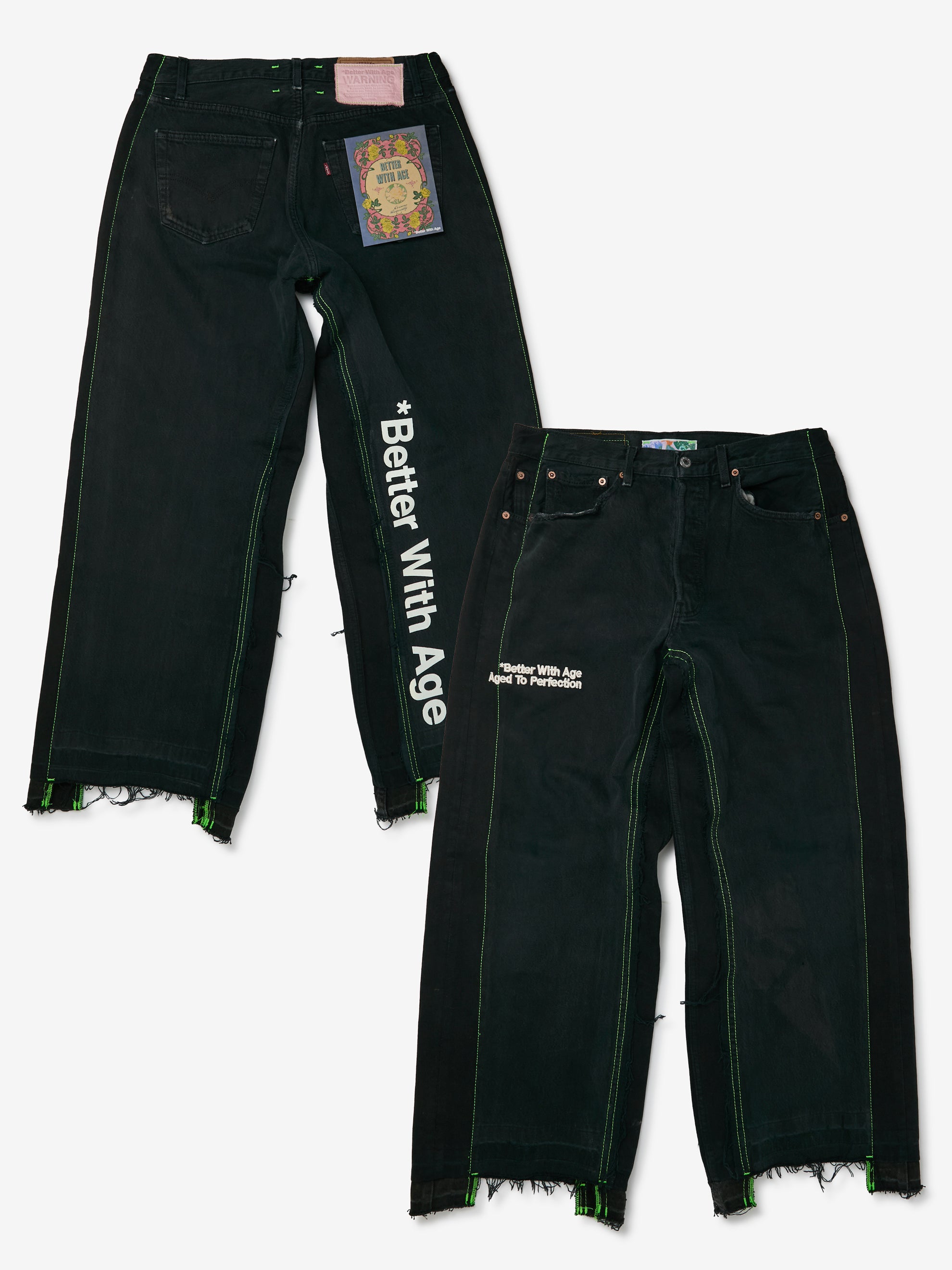 Better With Age Monroe Triple-Wide Denim Trouser (Black) - UNION