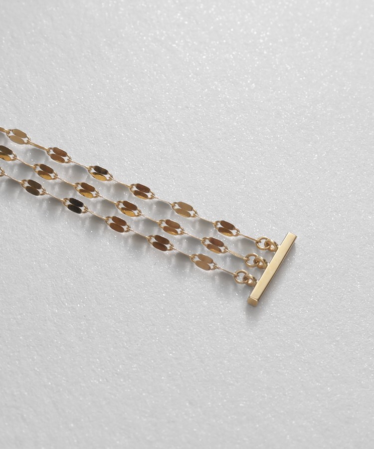 K10フラワークロスチェーン3連 スタッドピアス（ピアス） | COCOSHNIK