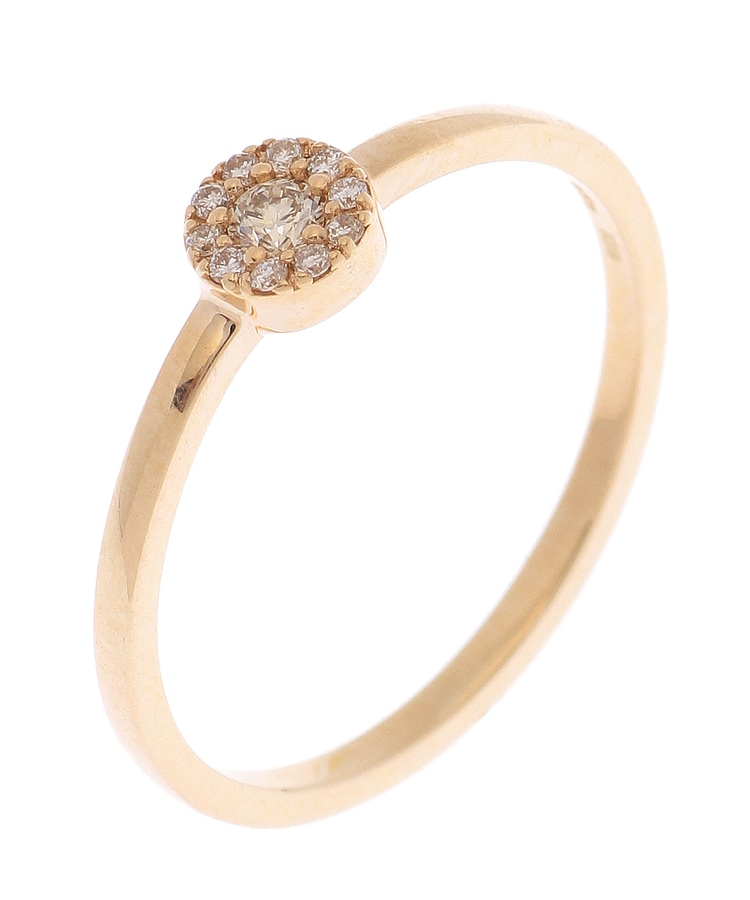 K10ラウンドダイヤ×メレダイヤ リング（リング） | COCOSHNIK